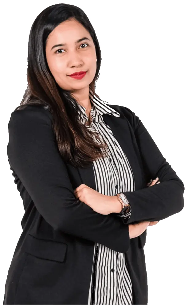 Accountant half body photo on business outfit